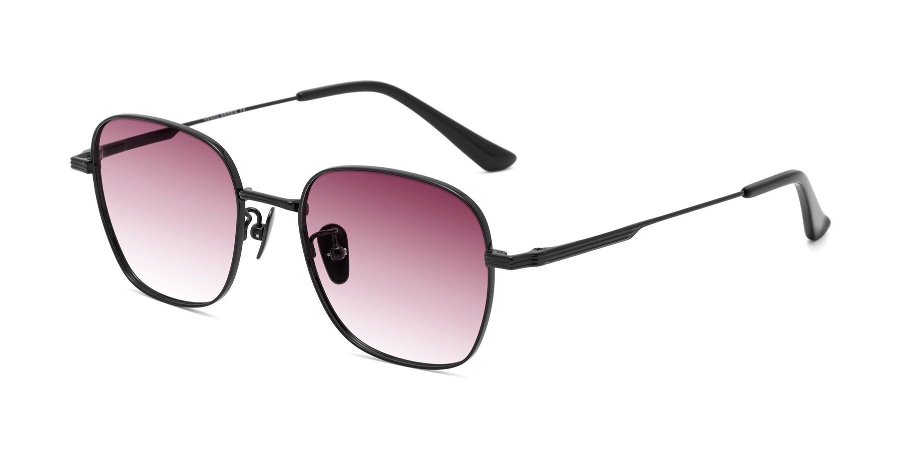 Angle of XING in Black with Wine Gradient Lenses