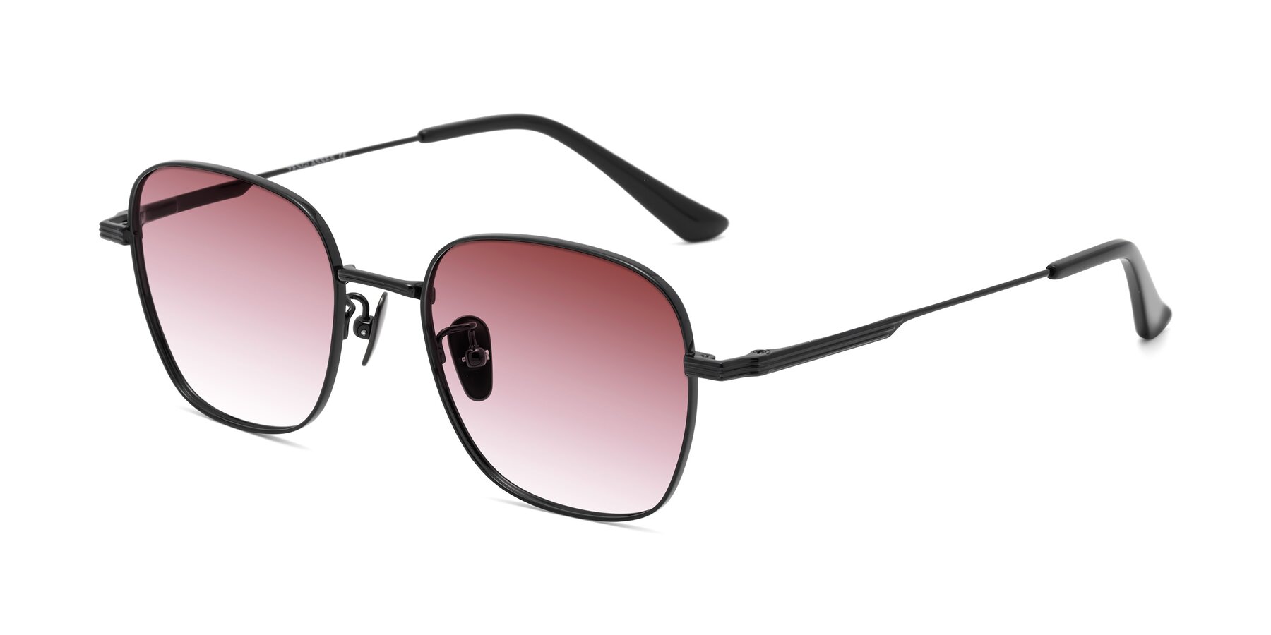 Angle of XING in Black with Garnet Gradient Lenses