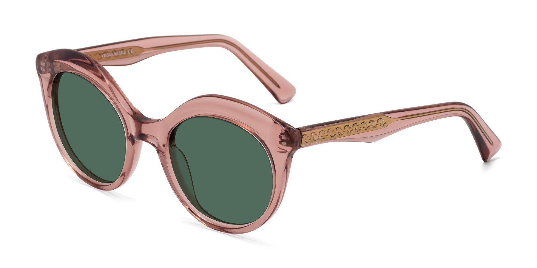 Angle of Barbie in Translucent Garnet with Green Polarized Lenses