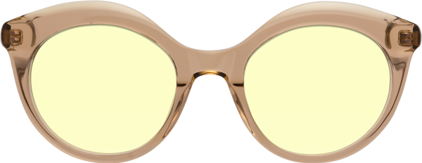 Translucent Brown Translucent Brown Hipster Acetate Cat-Eye Tinted Sunglasses with Light ...