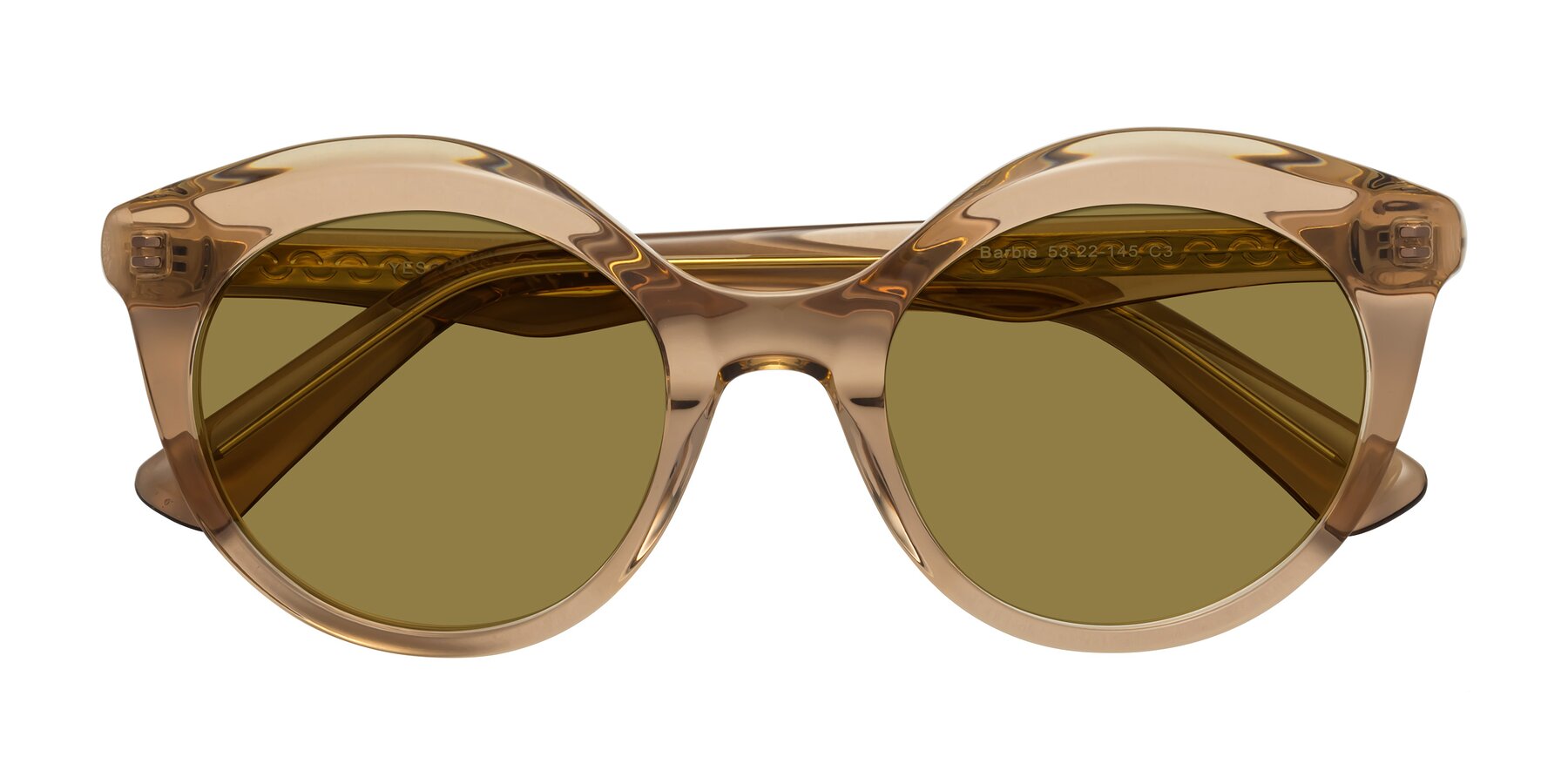 Folded Front of Barbie in Translucent Brown with Brown Polarized Lenses