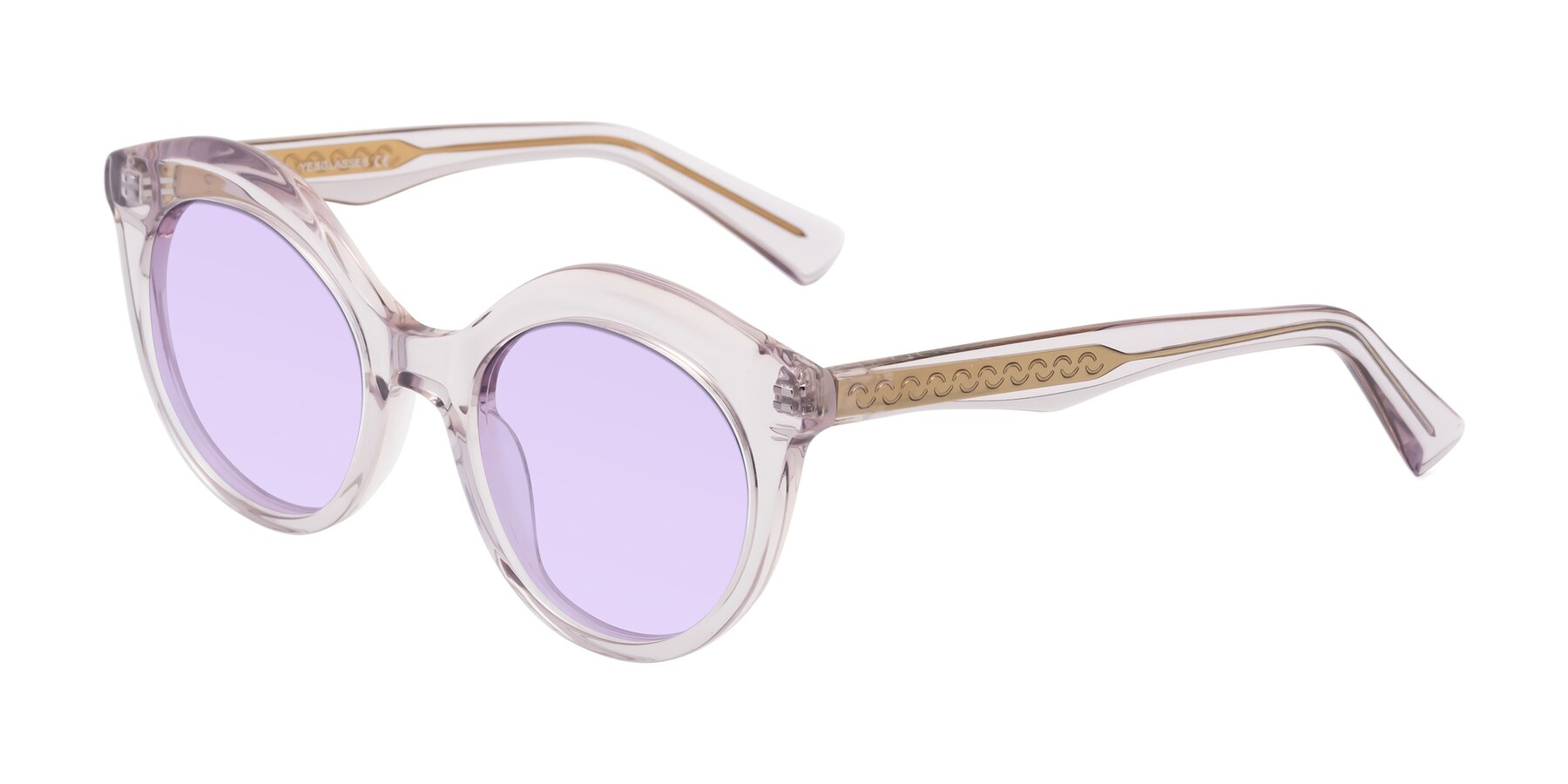 Angle of Barbie in Light Purple with Light Purple Tinted Lenses