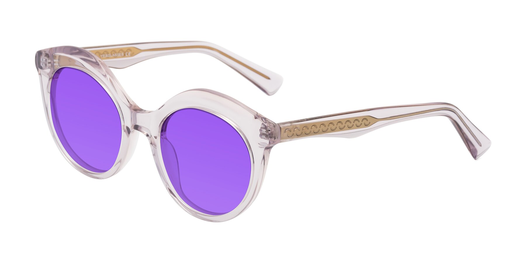 Angle of Barbie in Light Purple with Purple Tinted Lenses