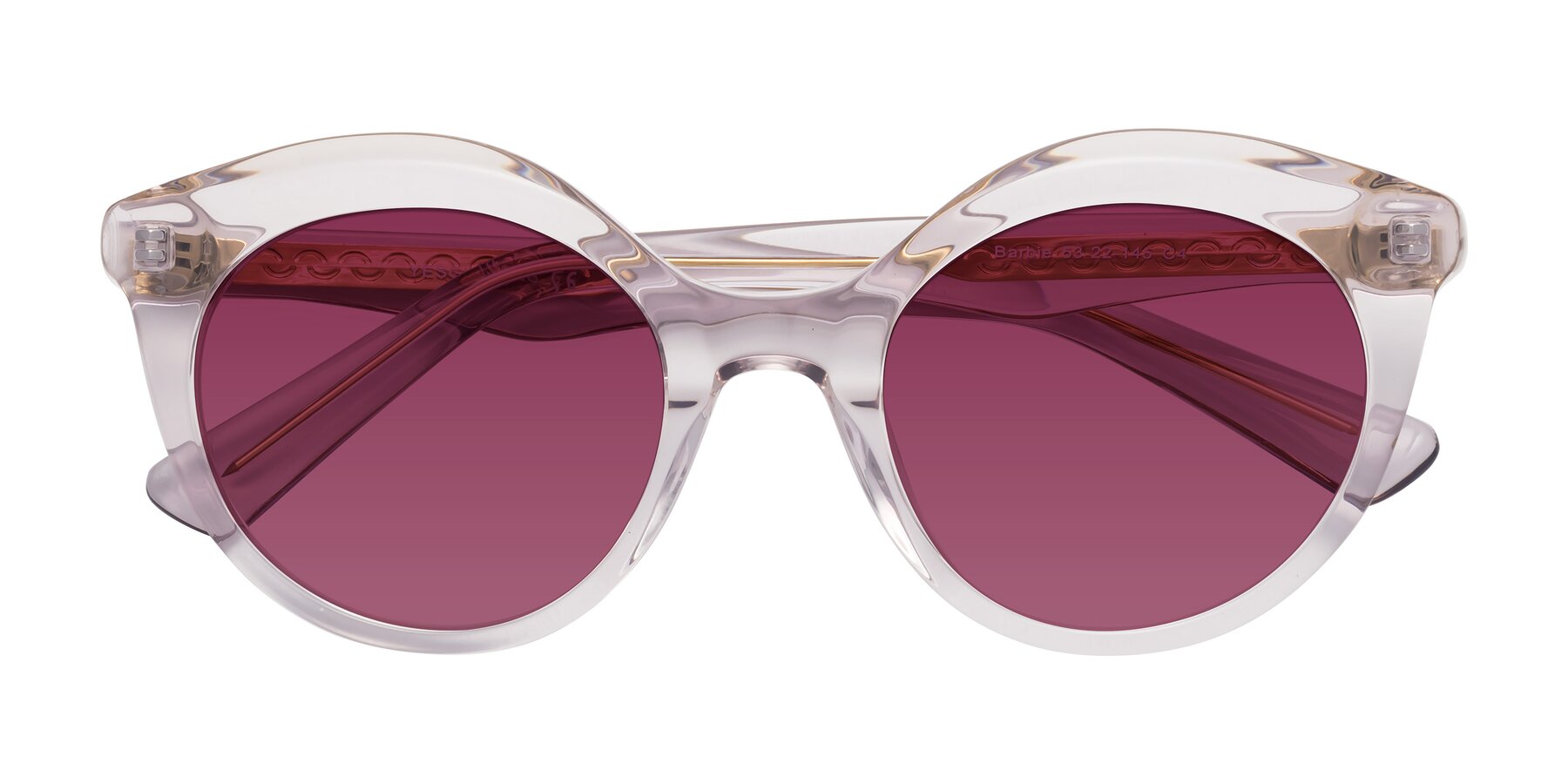 Folded Front of Barbie in Light Purple with Wine Tinted Lenses