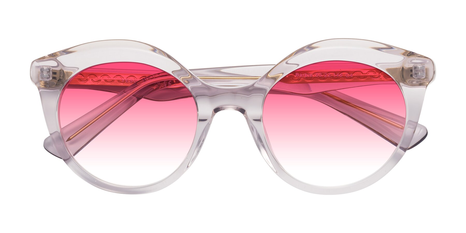 Folded Front of Barbie in Light Purple with Pink Gradient Lenses