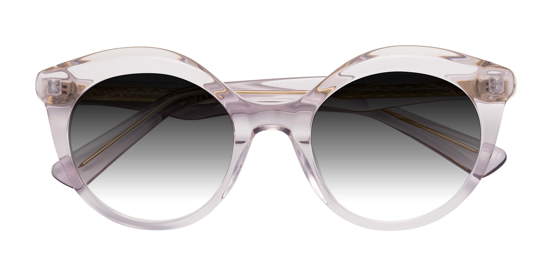 Folded Front of Barbie in Light Purple with Gray Gradient Lenses