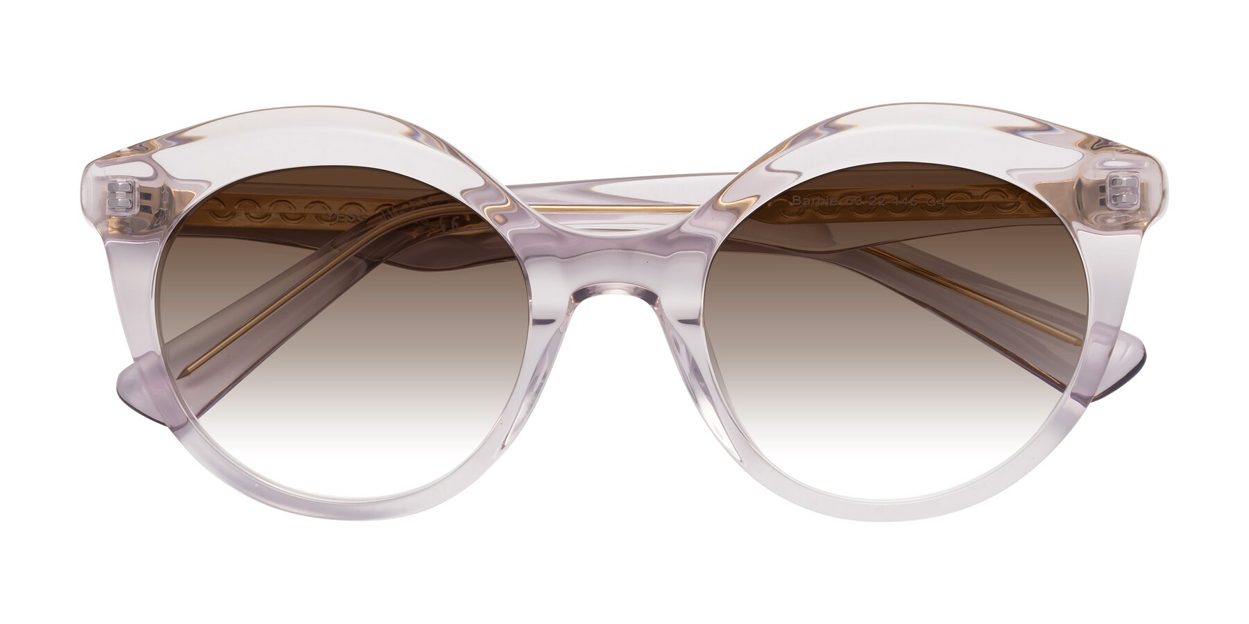 Folded Front of Barbie in Light Purple with Brown Gradient Lenses