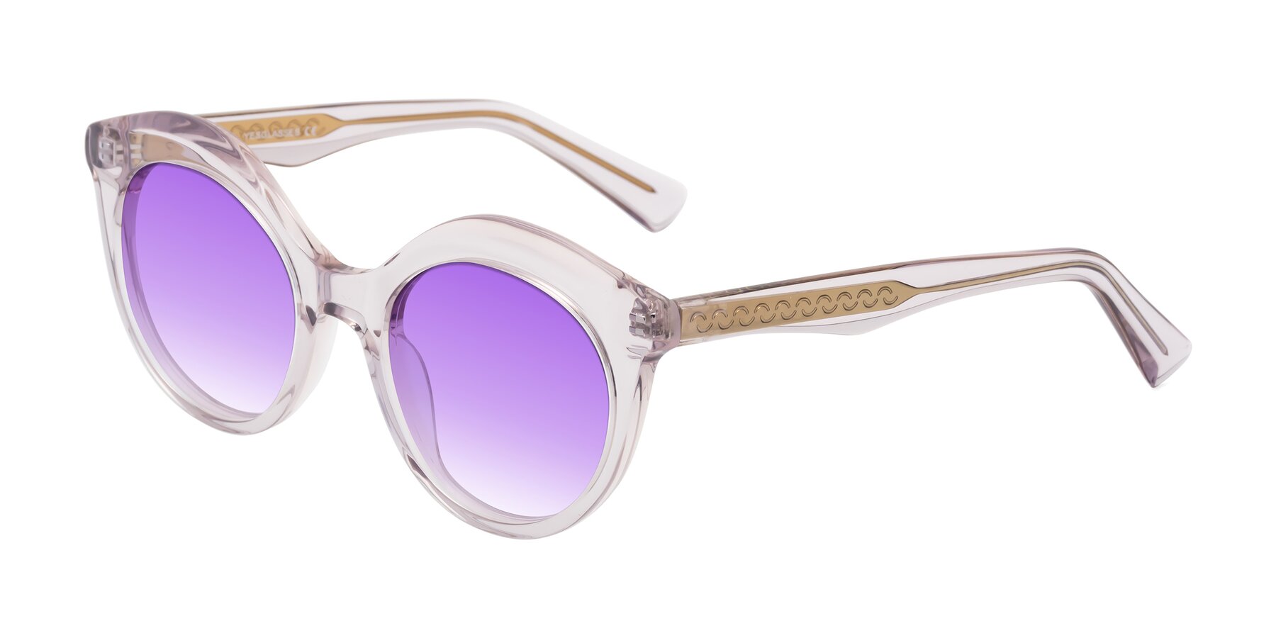 Angle of Barbie in Light Purple with Purple Gradient Lenses