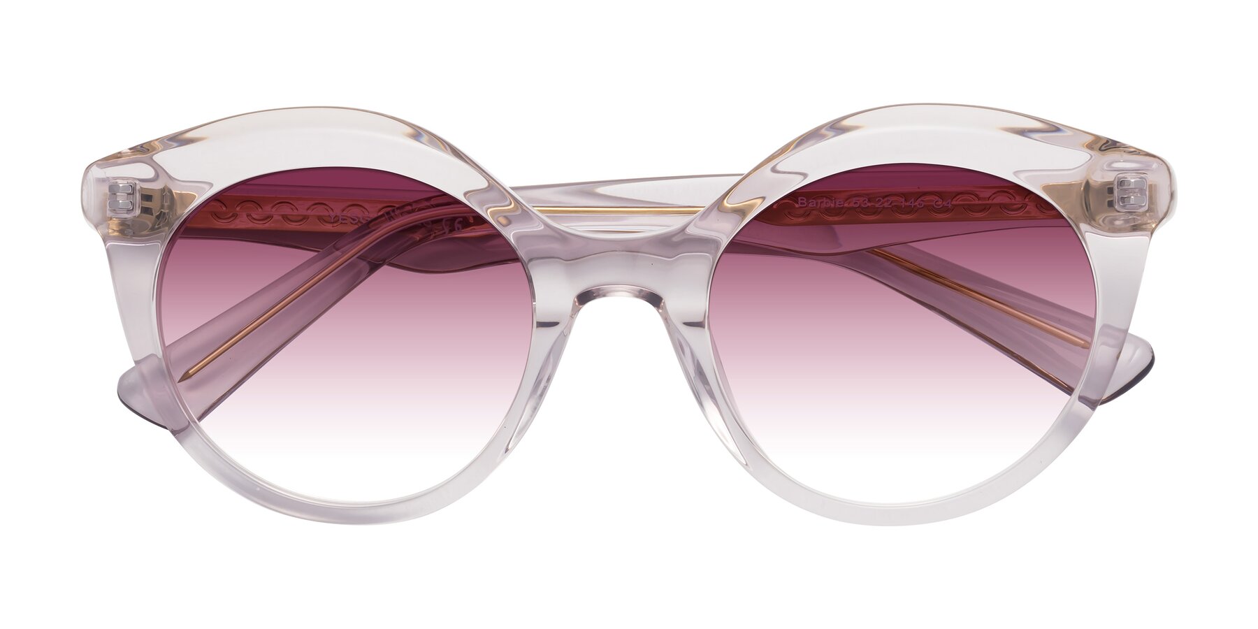 Folded Front of Barbie in Light Purple with Wine Gradient Lenses