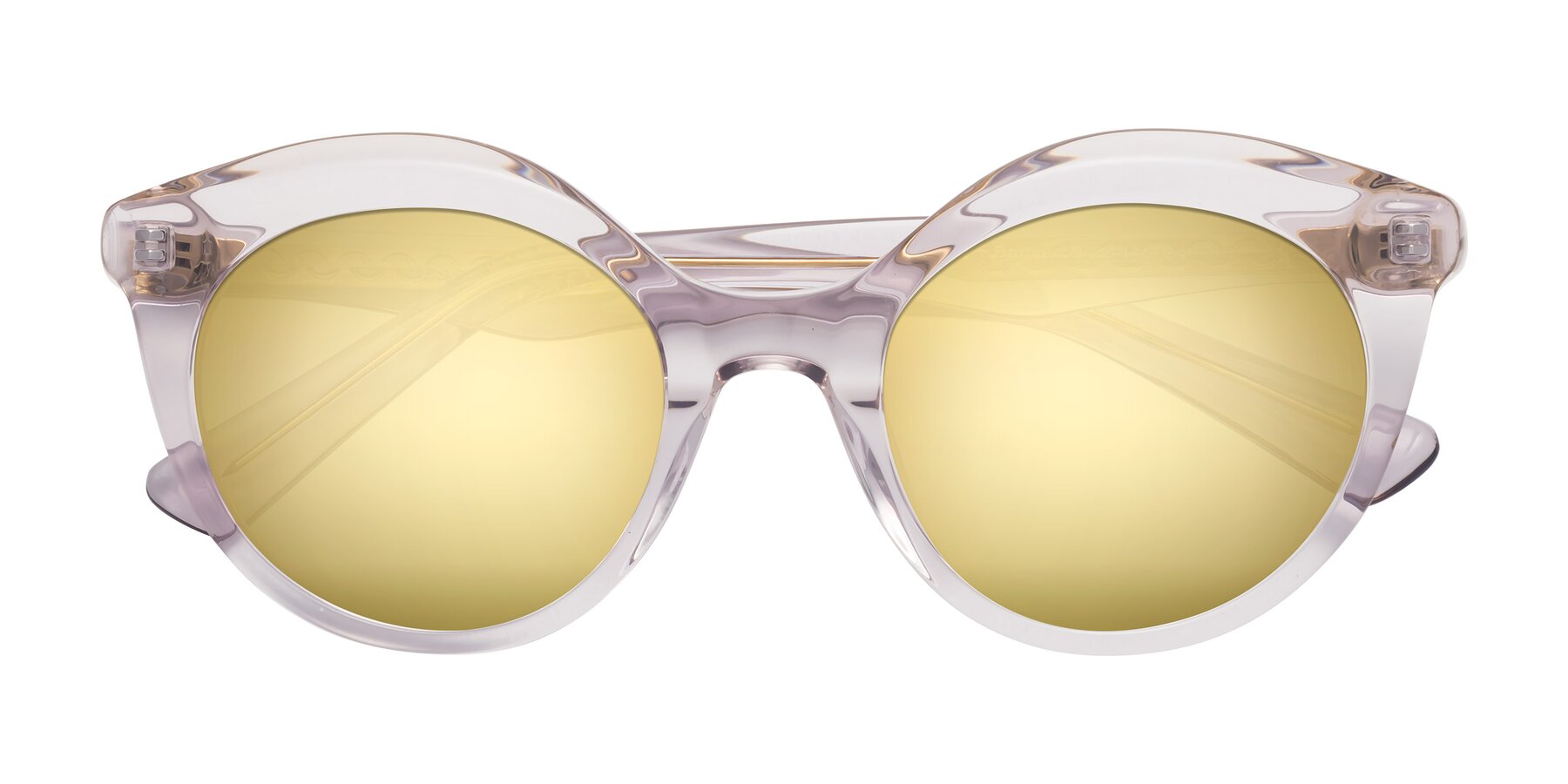 Folded Front of Barbie in Light Purple with Gold Mirrored Lenses