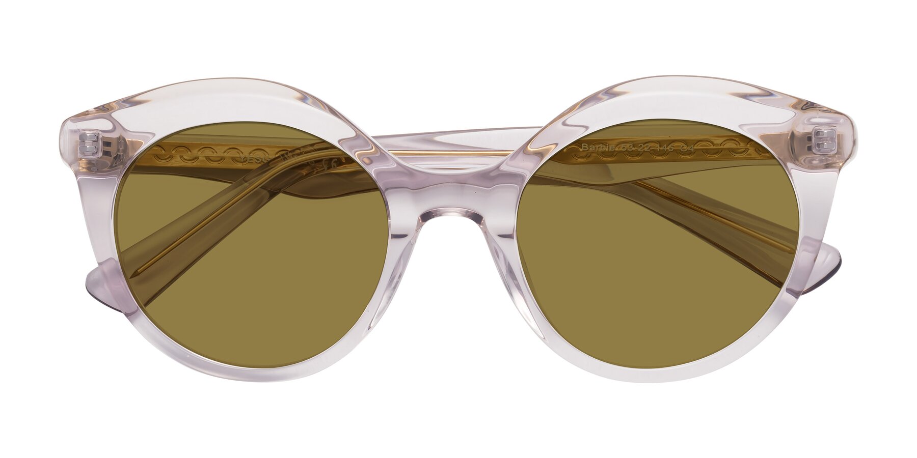 Folded Front of Barbie in Light Purple with Brown Polarized Lenses