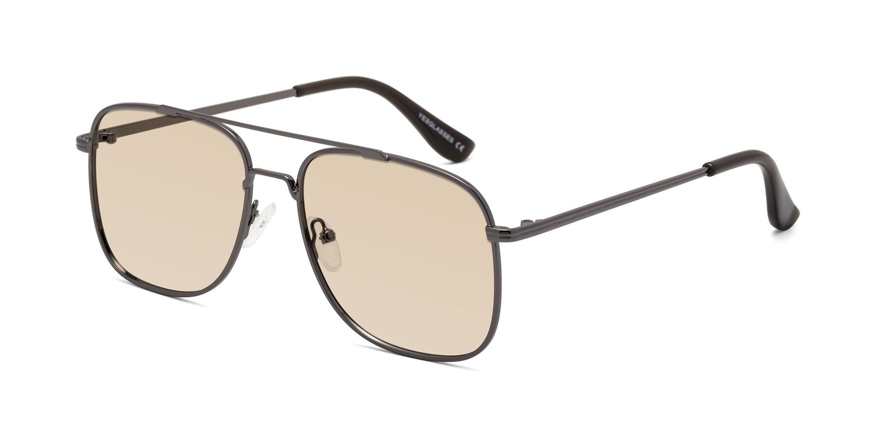 Angle of Merry in Gunmetal with Light Brown Tinted Lenses