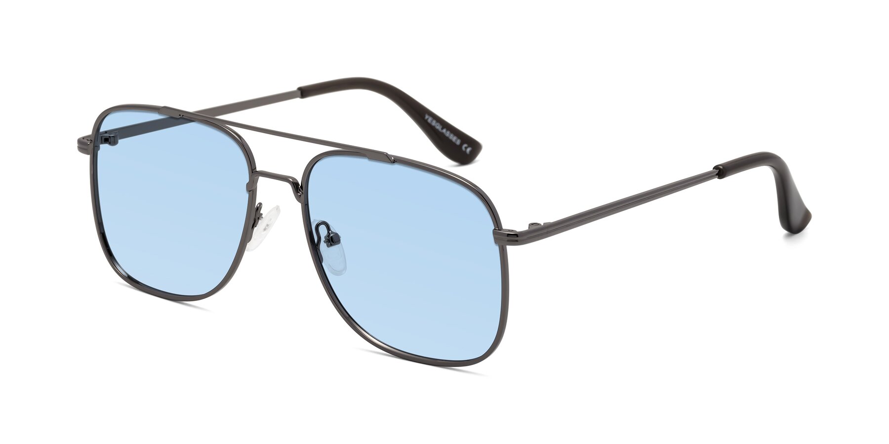 Angle of Merry in Gunmetal with Light Blue Tinted Lenses