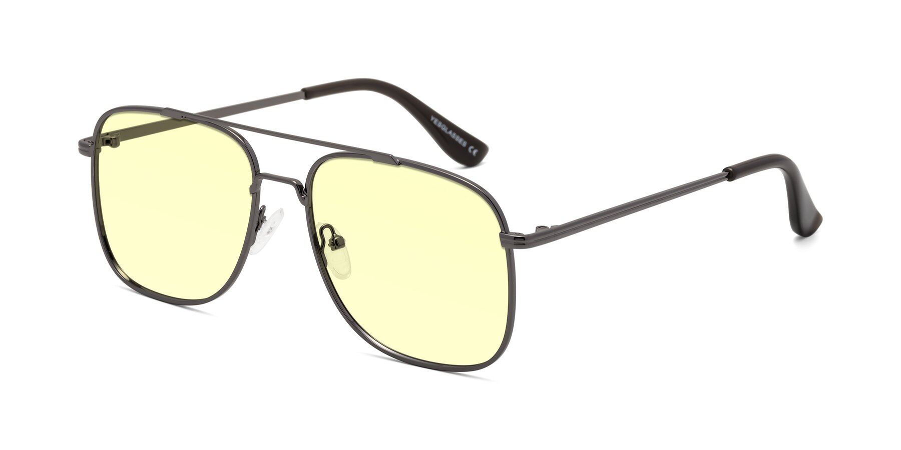 Angle of Merry in Gunmetal with Light Yellow Tinted Lenses