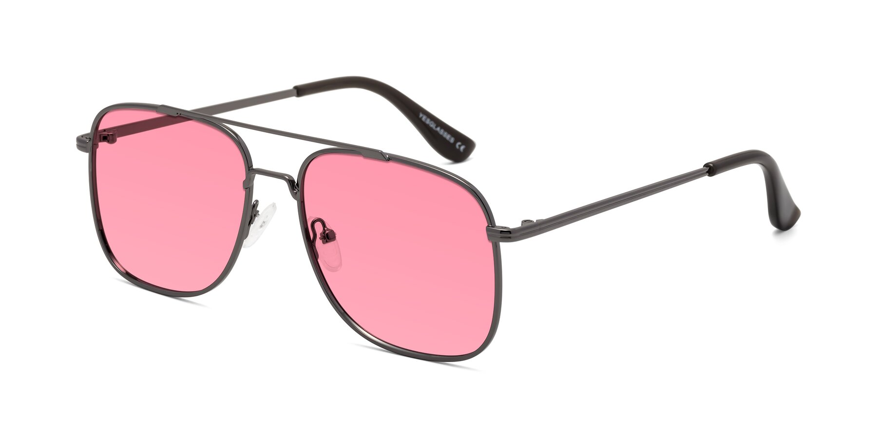 Angle of Merry in Gunmetal with Pink Tinted Lenses