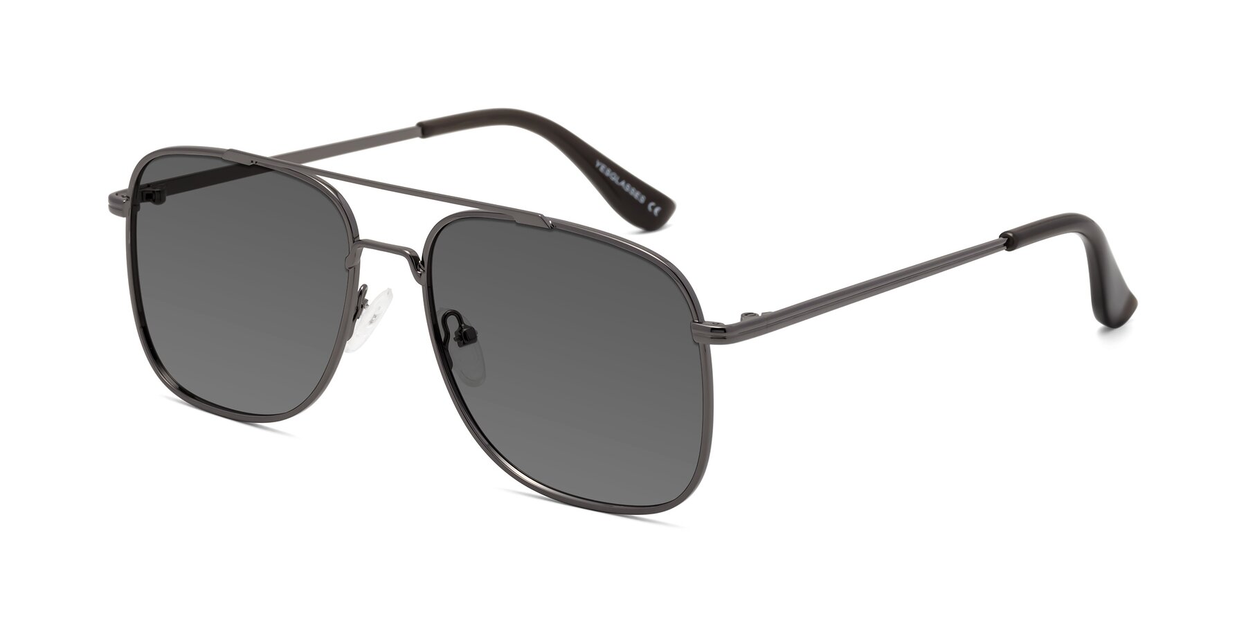 Angle of Merry in Gunmetal with Medium Gray Tinted Lenses