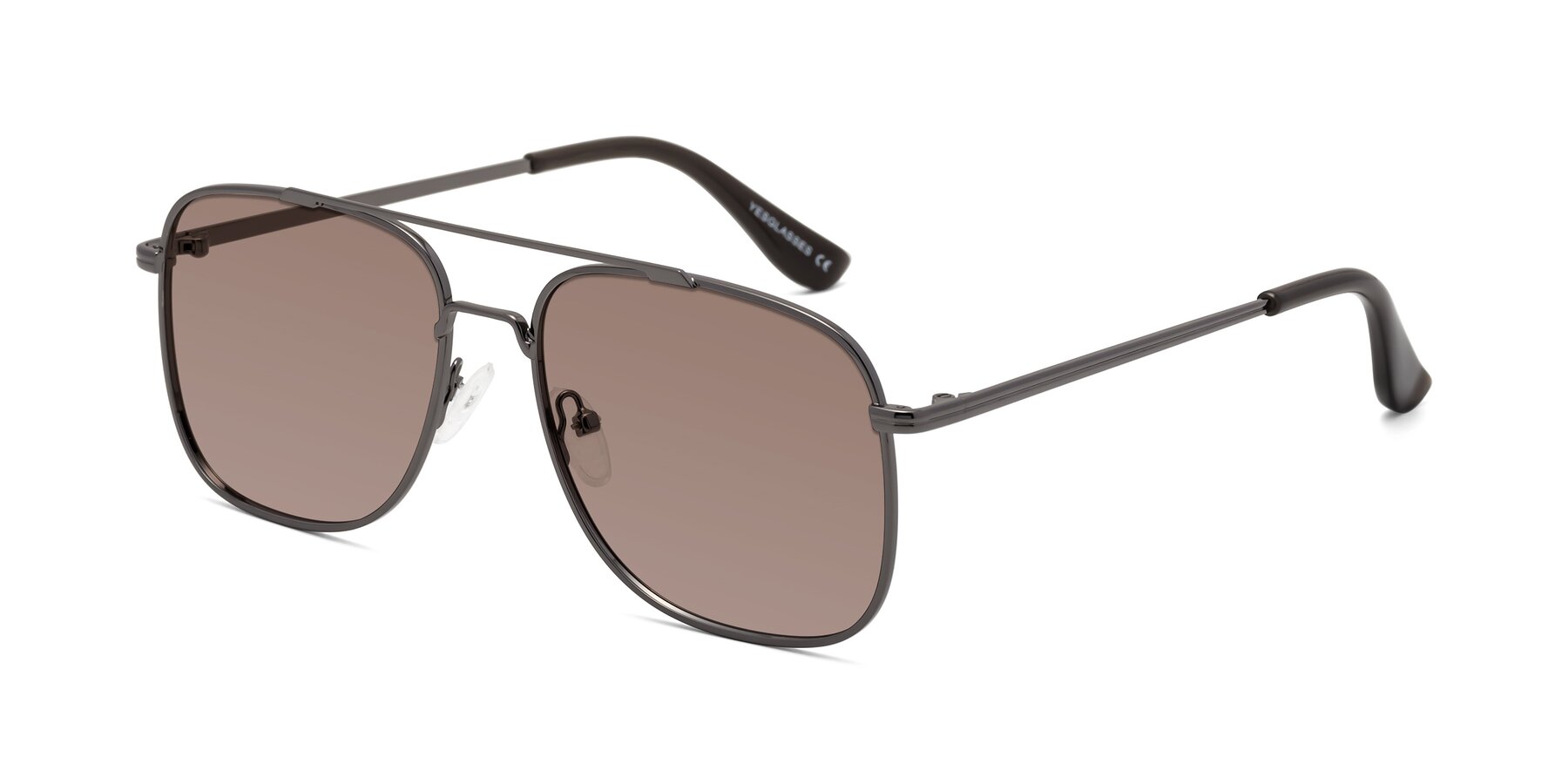 Angle of Merry in Gunmetal with Medium Brown Tinted Lenses