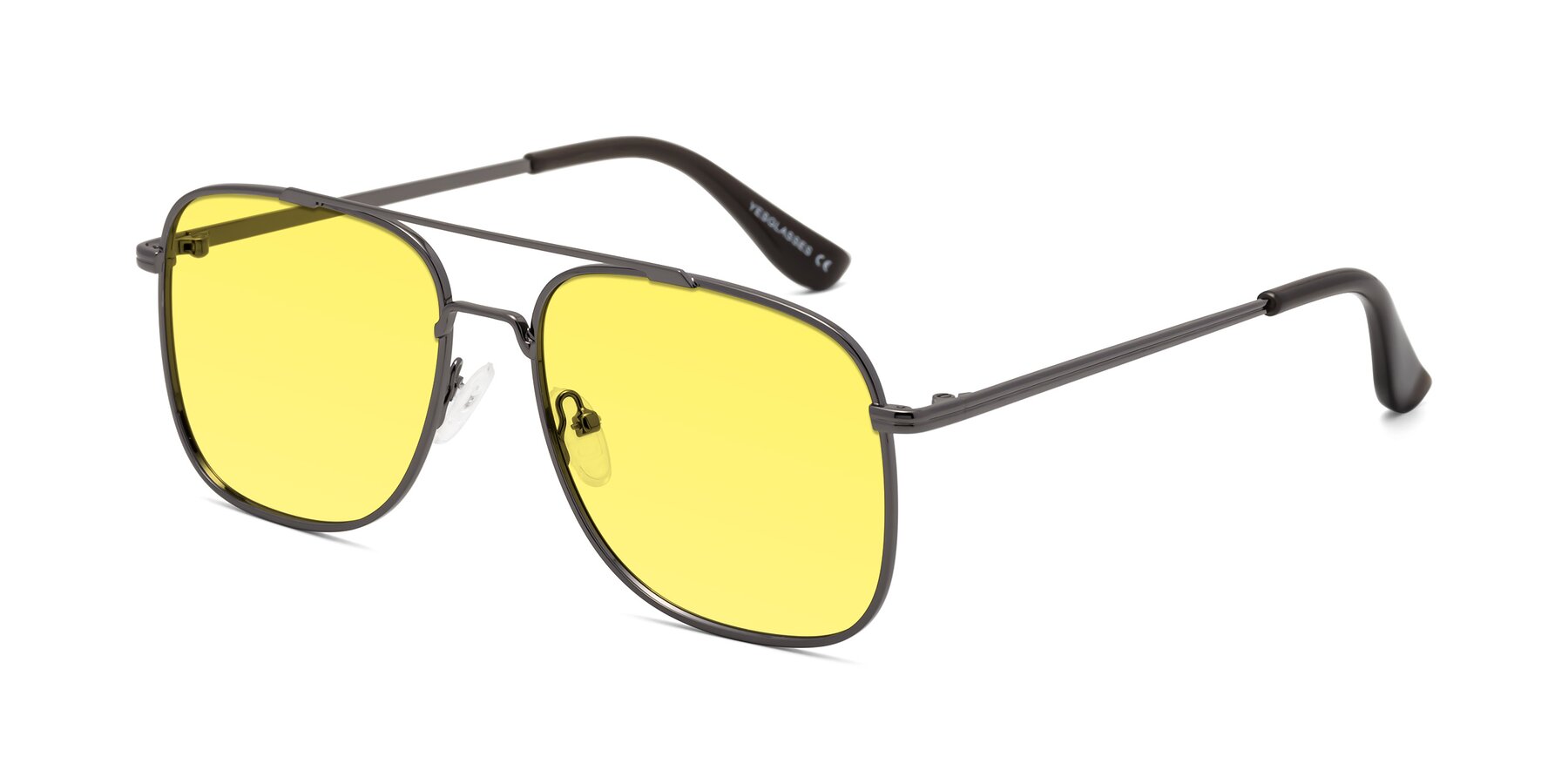 Angle of Merry in Gunmetal with Medium Yellow Tinted Lenses