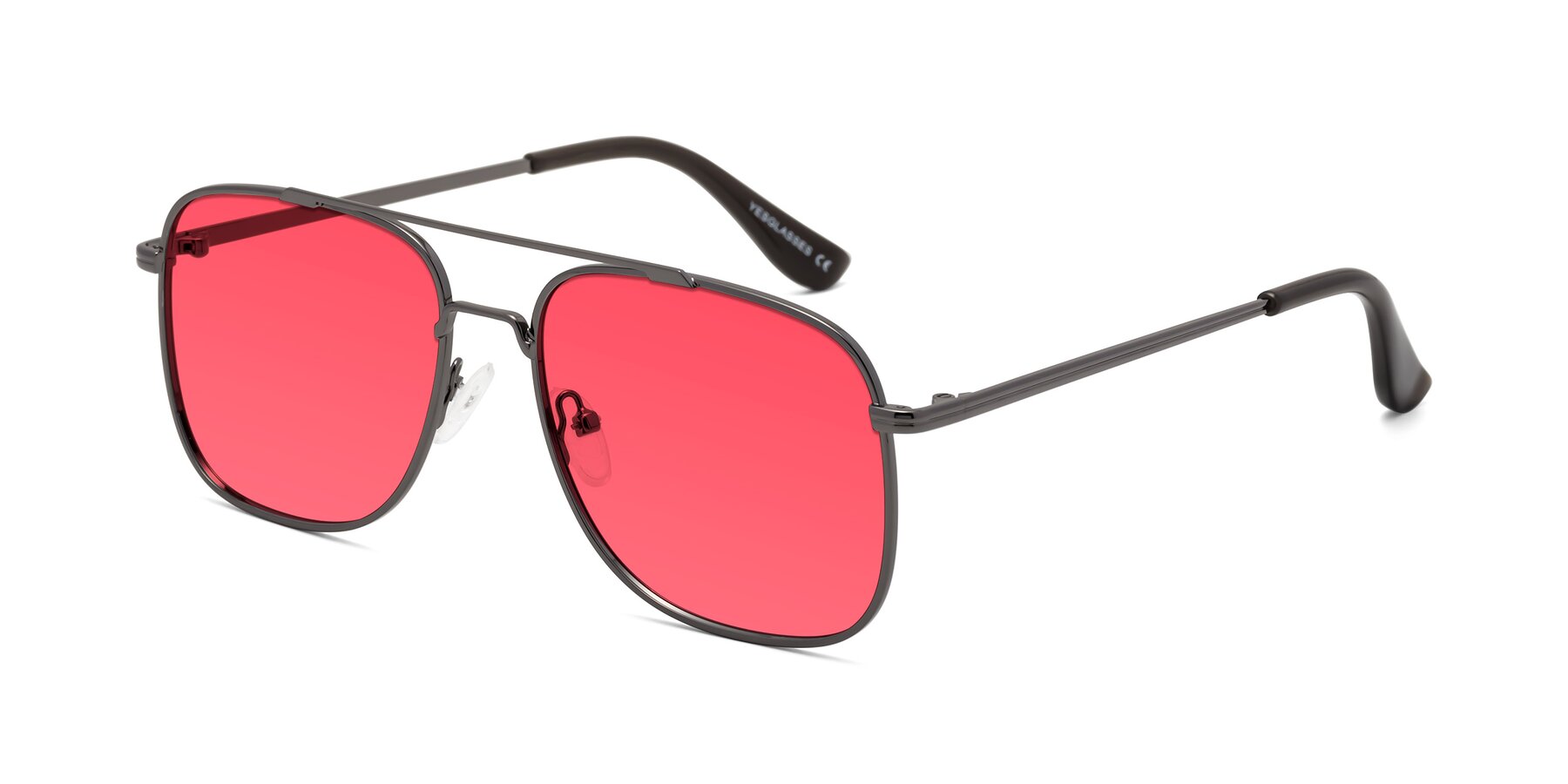 Angle of Merry in Gunmetal with Red Tinted Lenses