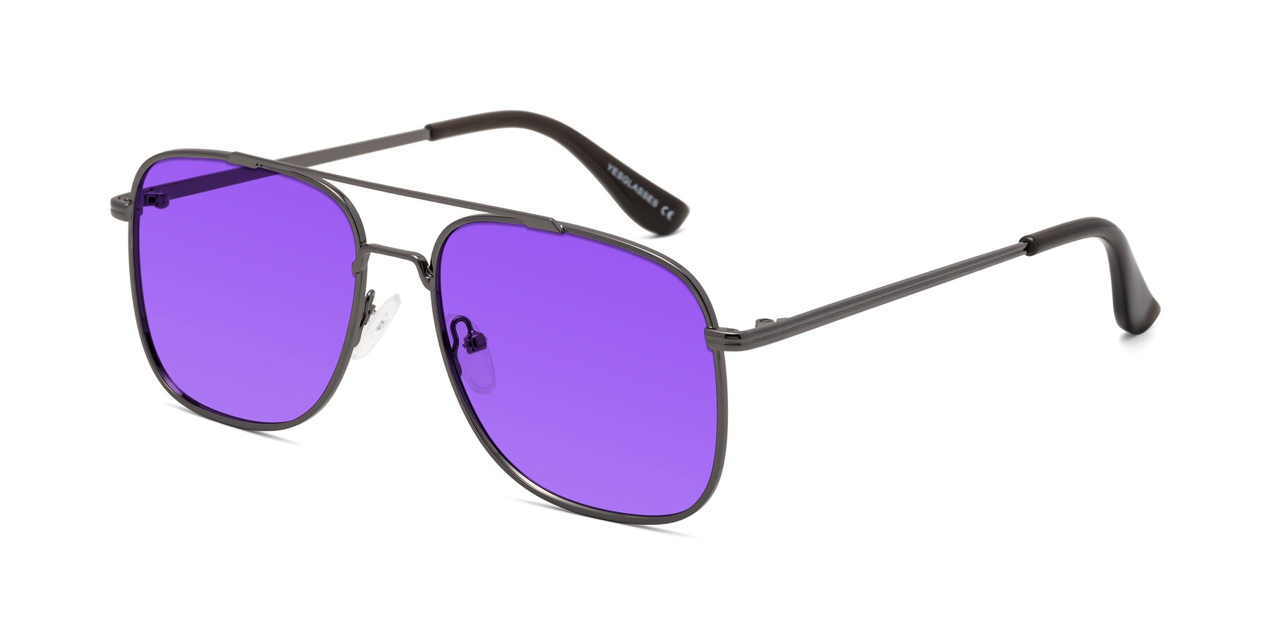 Angle of Merry in Gunmetal with Purple Tinted Lenses