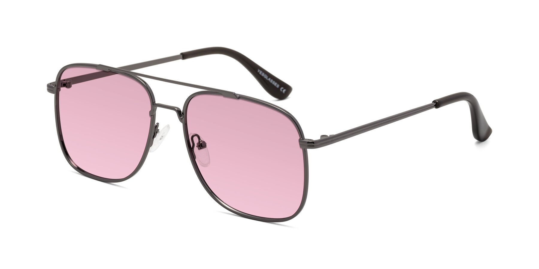 Angle of Merry in Gunmetal with Light Wine Tinted Lenses