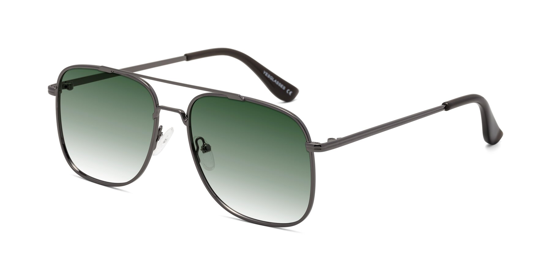 Angle of Merry in Gunmetal with Green Gradient Lenses