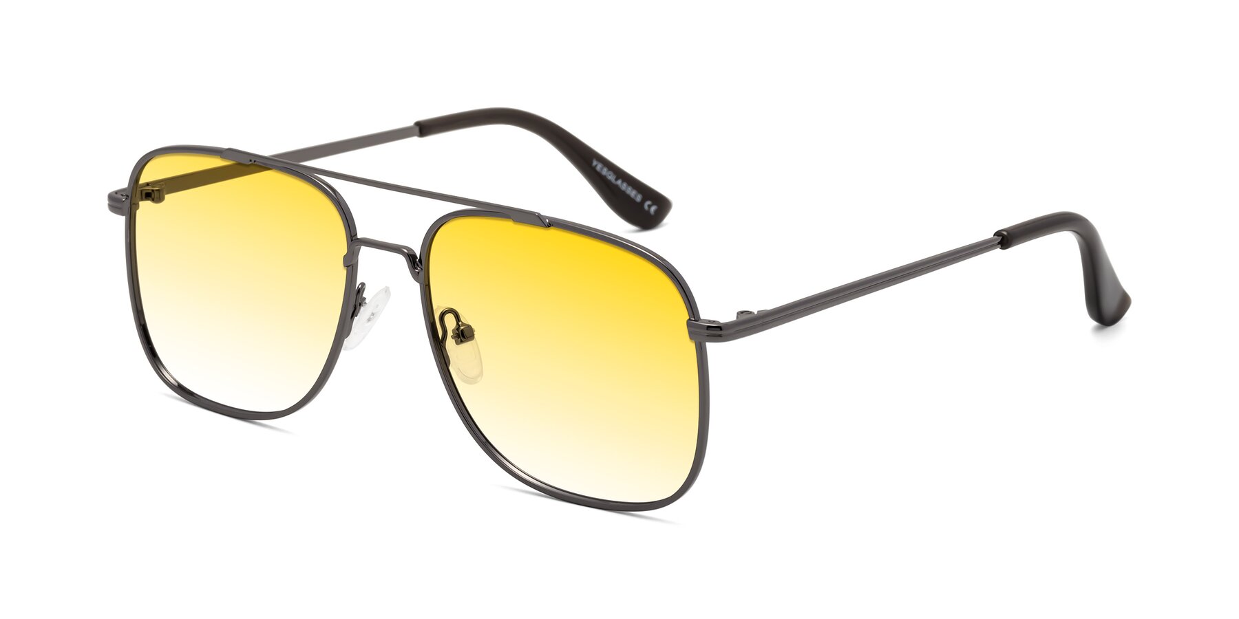 Angle of Merry in Gunmetal with Yellow Gradient Lenses