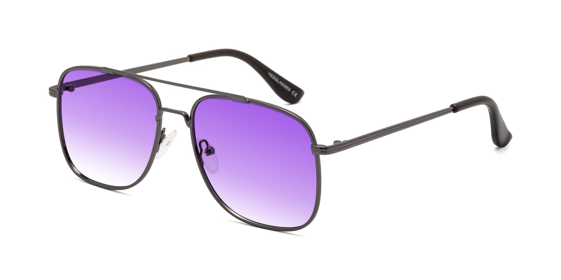 Angle of Merry in Gunmetal with Purple Gradient Lenses