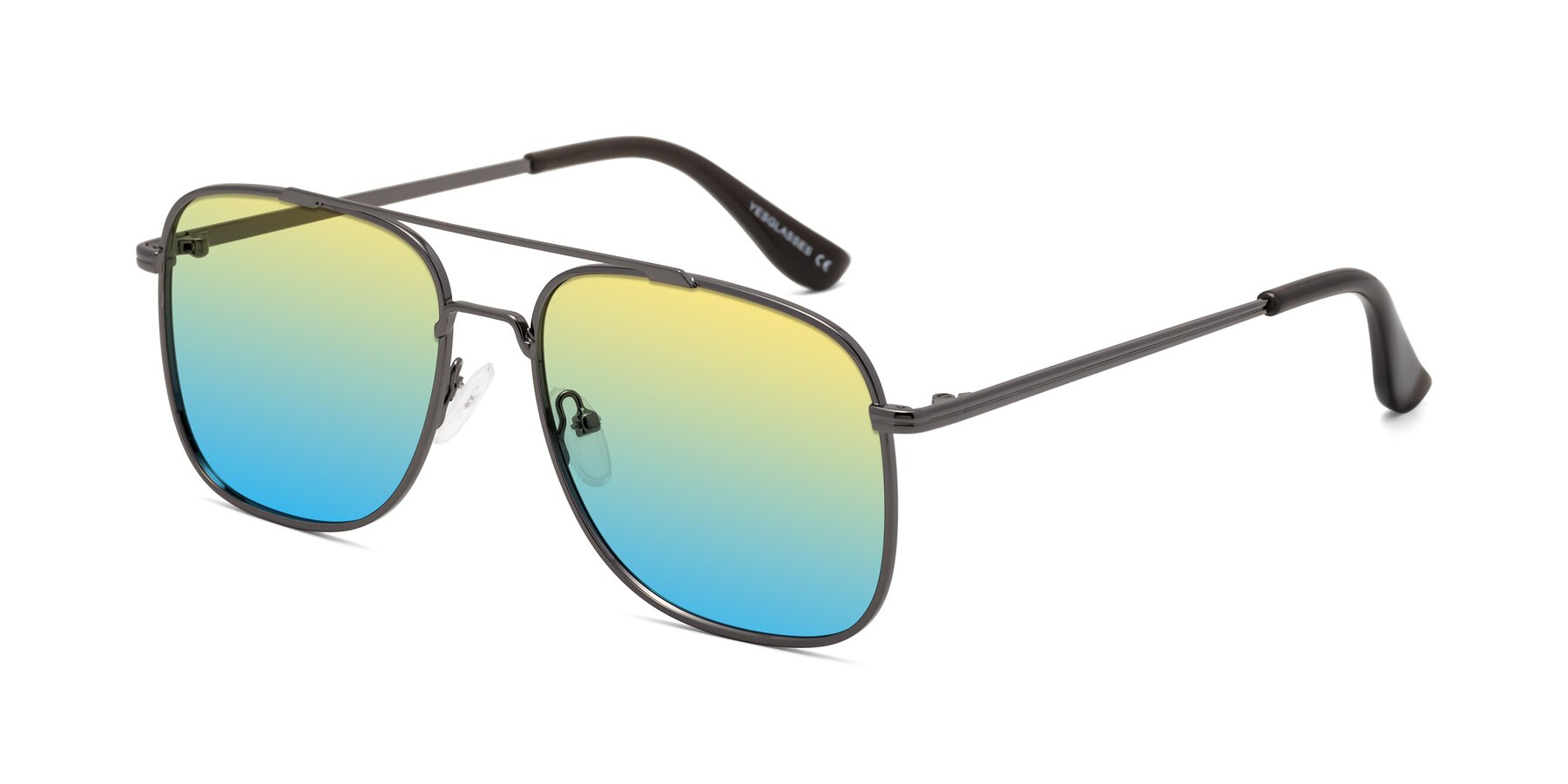 Angle of Merry in Gunmetal with Yellow / Blue Gradient Lenses