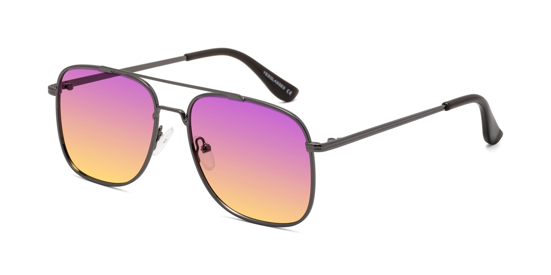 Angle of Merry in Gunmetal with Purple / Yellow Gradient Lenses