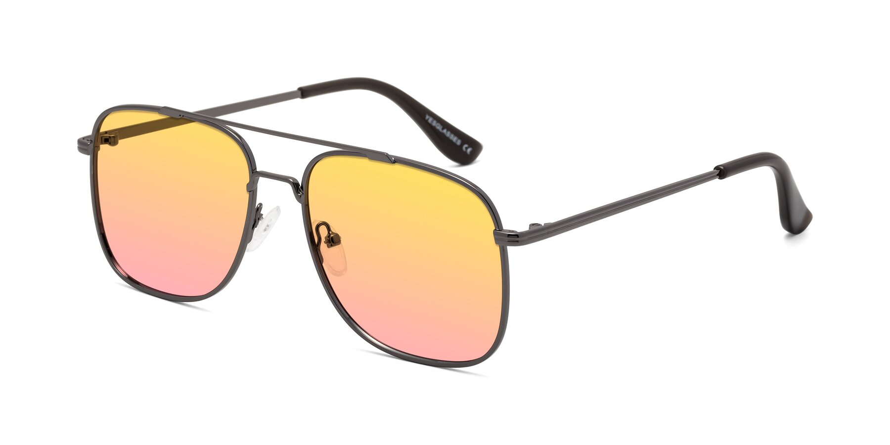 Angle of Merry in Gunmetal with Yellow / Pink Gradient Lenses