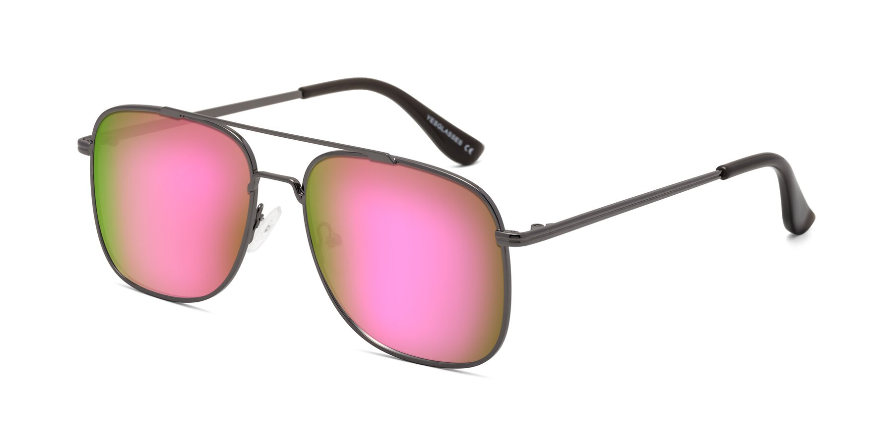 Angle of Merry in Gunmetal with Pink Mirrored Lenses