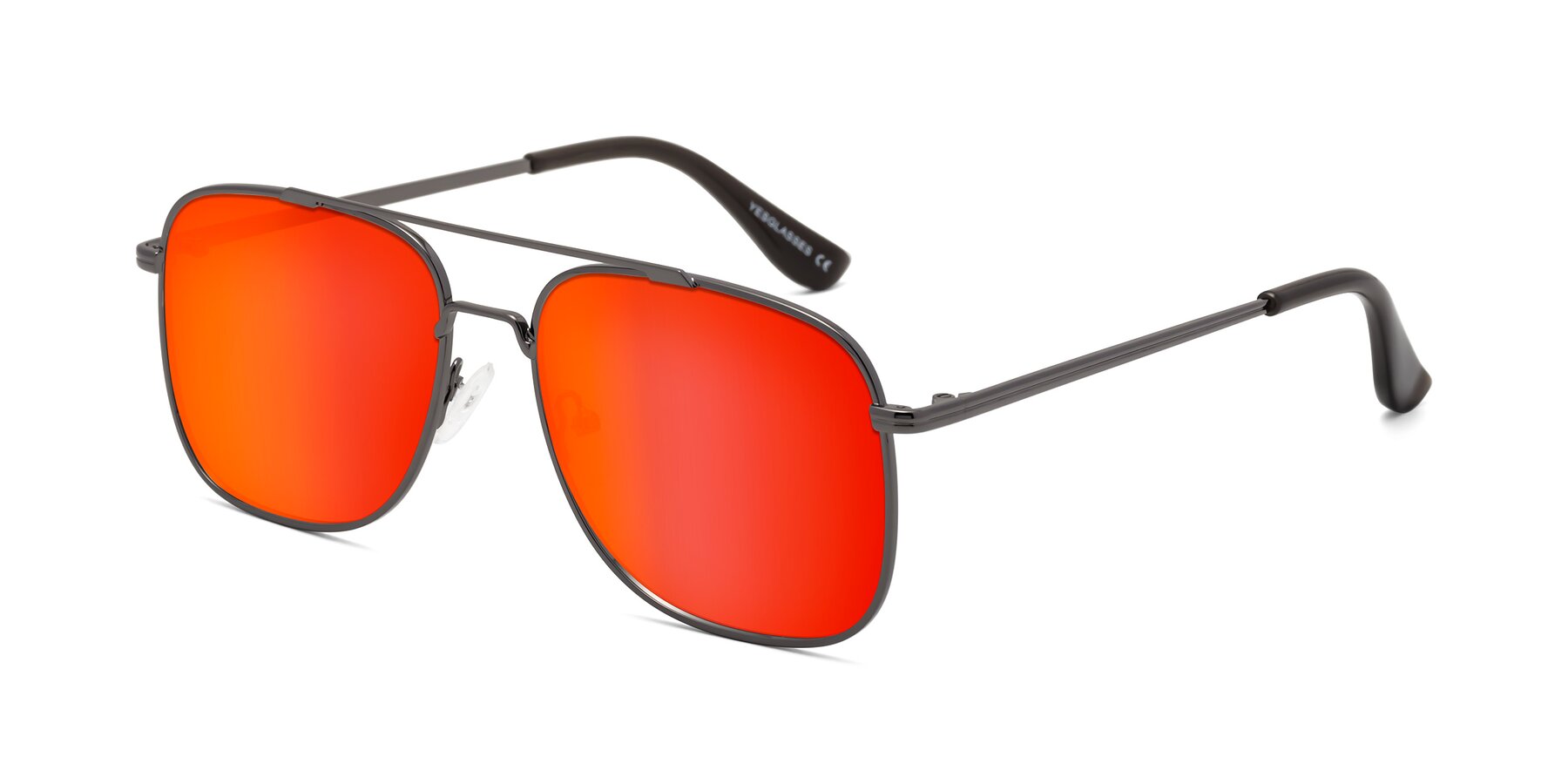 Angle of Merry in Gunmetal with Red Gold Mirrored Lenses