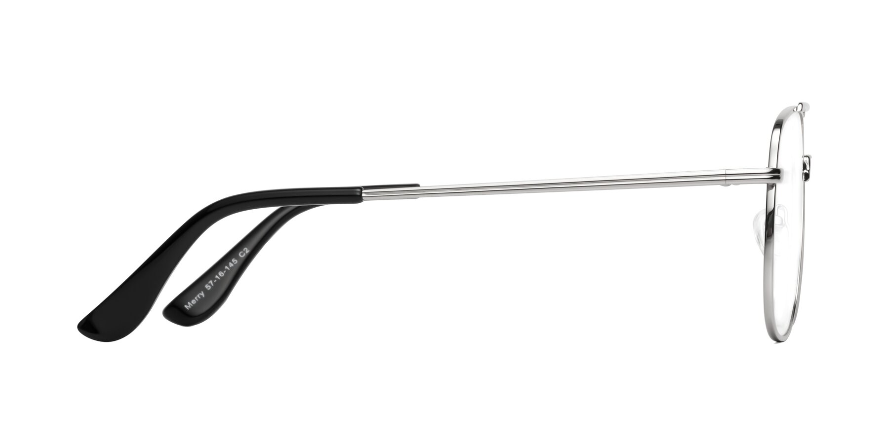 Silver Double Bridge Grandpa Metal Eyeglasses - Merry