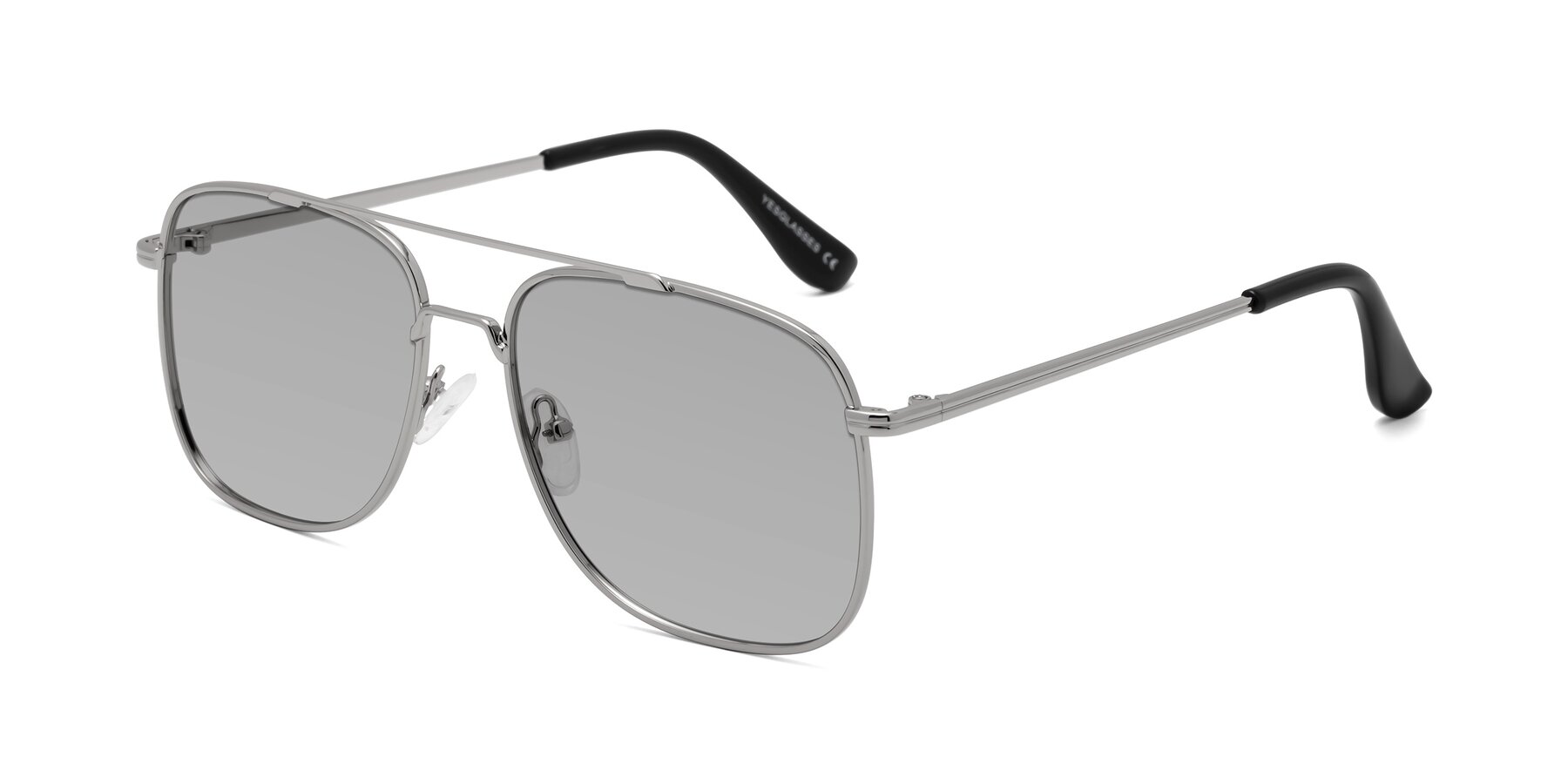 Angle of Merry in Silver with Light Gray Tinted Lenses