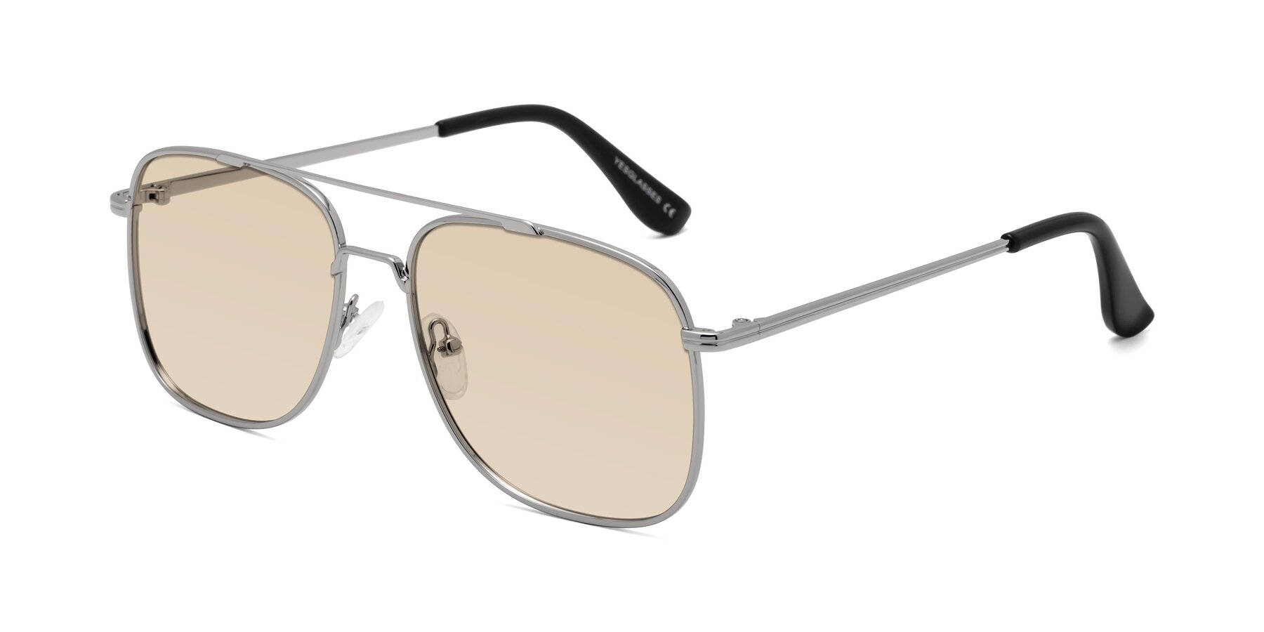 Angle of Merry in Silver with Light Brown Tinted Lenses