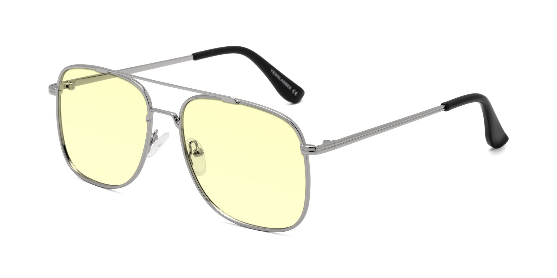 Angle of Merry in Silver with Light Yellow Tinted Lenses