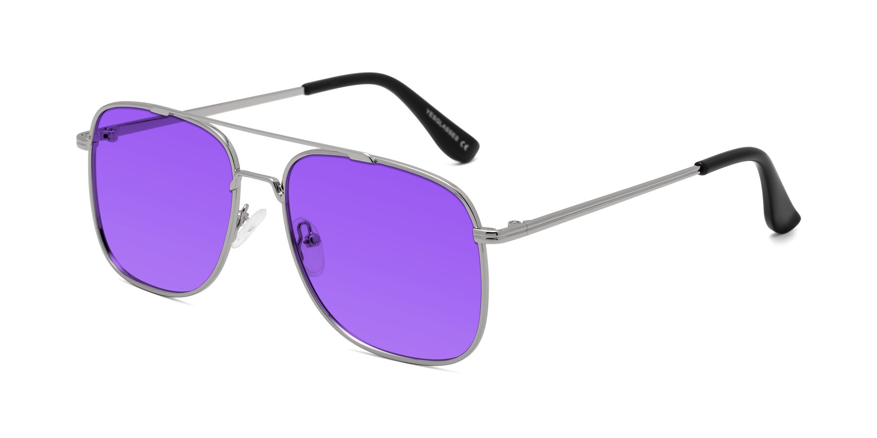 Angle of Merry in Silver with Purple Tinted Lenses