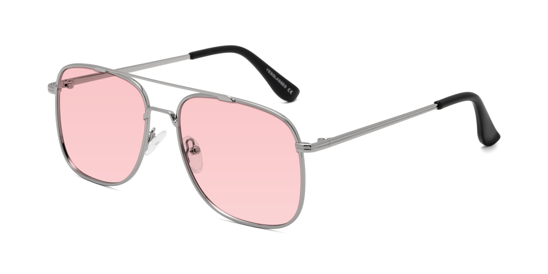 Angle of Merry in Silver with Light Garnet Tinted Lenses