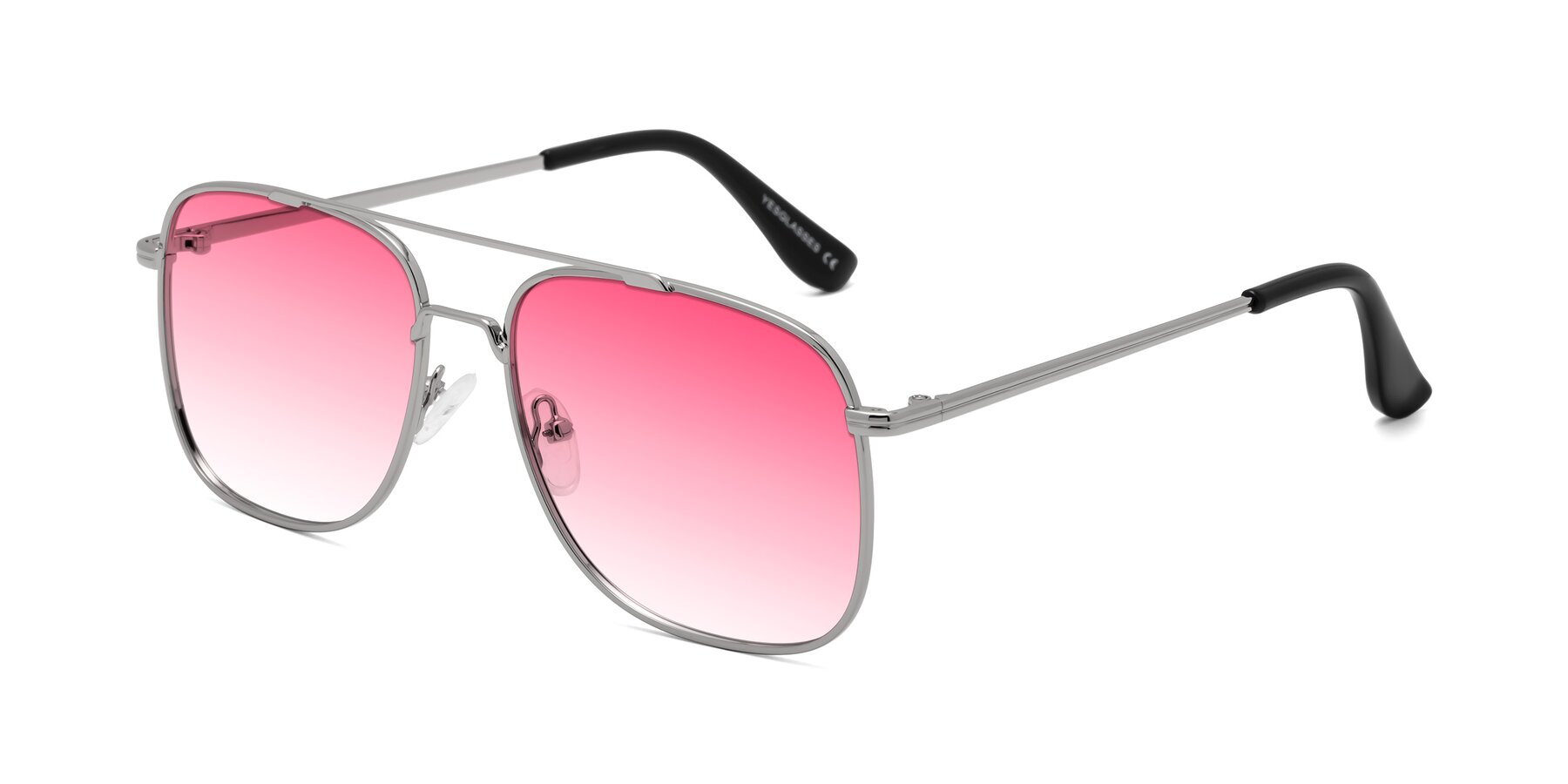 Angle of Merry in Silver with Pink Gradient Lenses