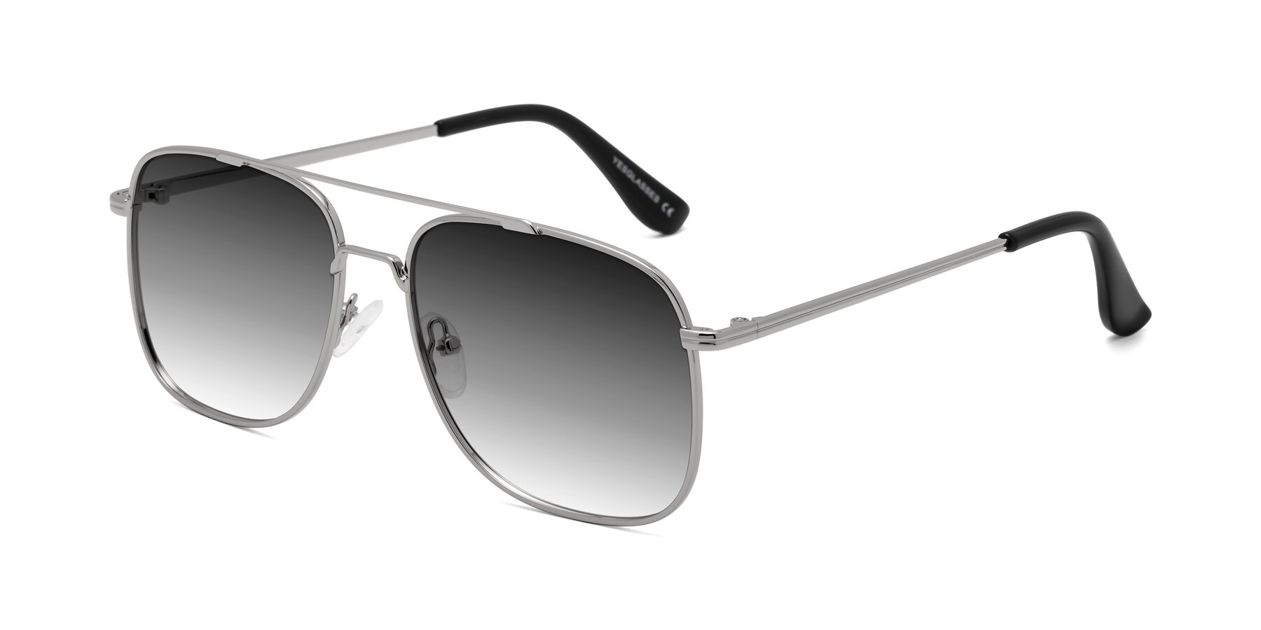 Angle of Merry in Silver with Gray Gradient Lenses