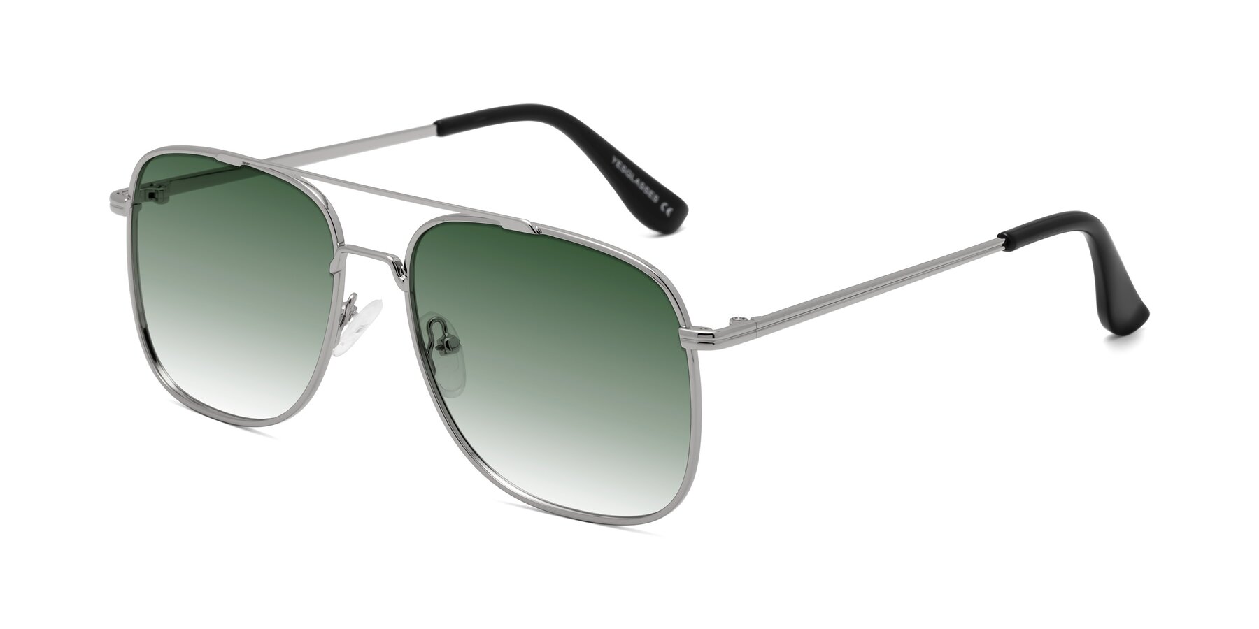 Angle of Merry in Silver with Green Gradient Lenses