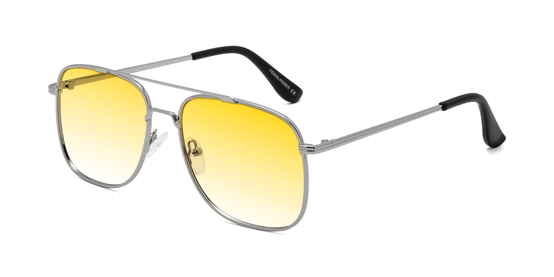 Angle of Merry in Silver with Yellow Gradient Lenses