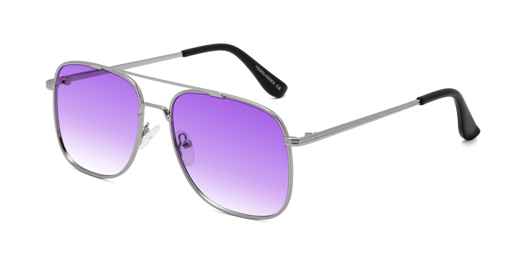 Angle of Merry in Silver with Purple Gradient Lenses