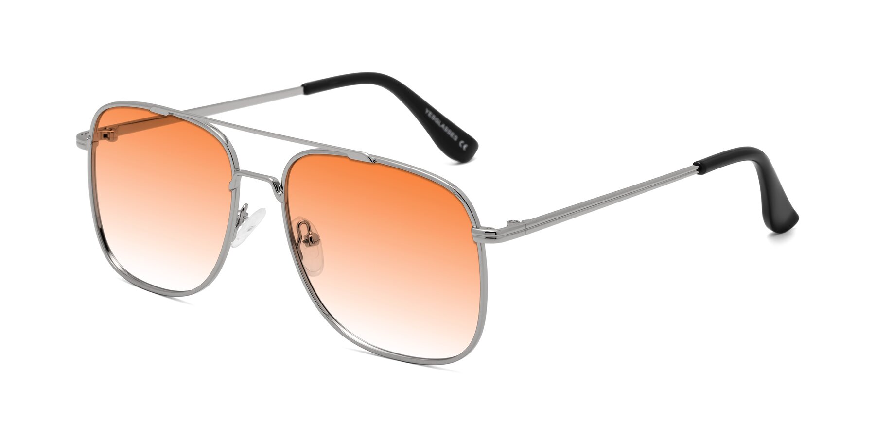 Angle of Merry in Silver with Orange Gradient Lenses