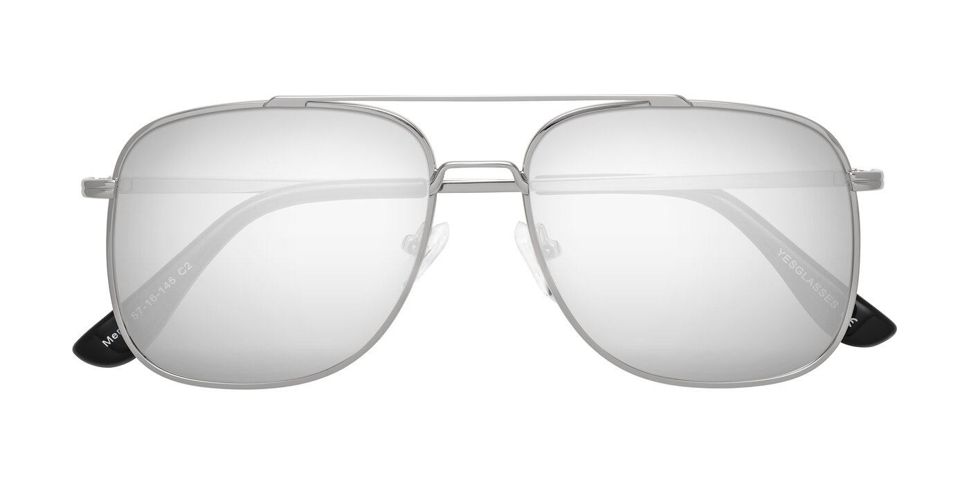 Merry - Silver Flash Mirrored Sunglasses