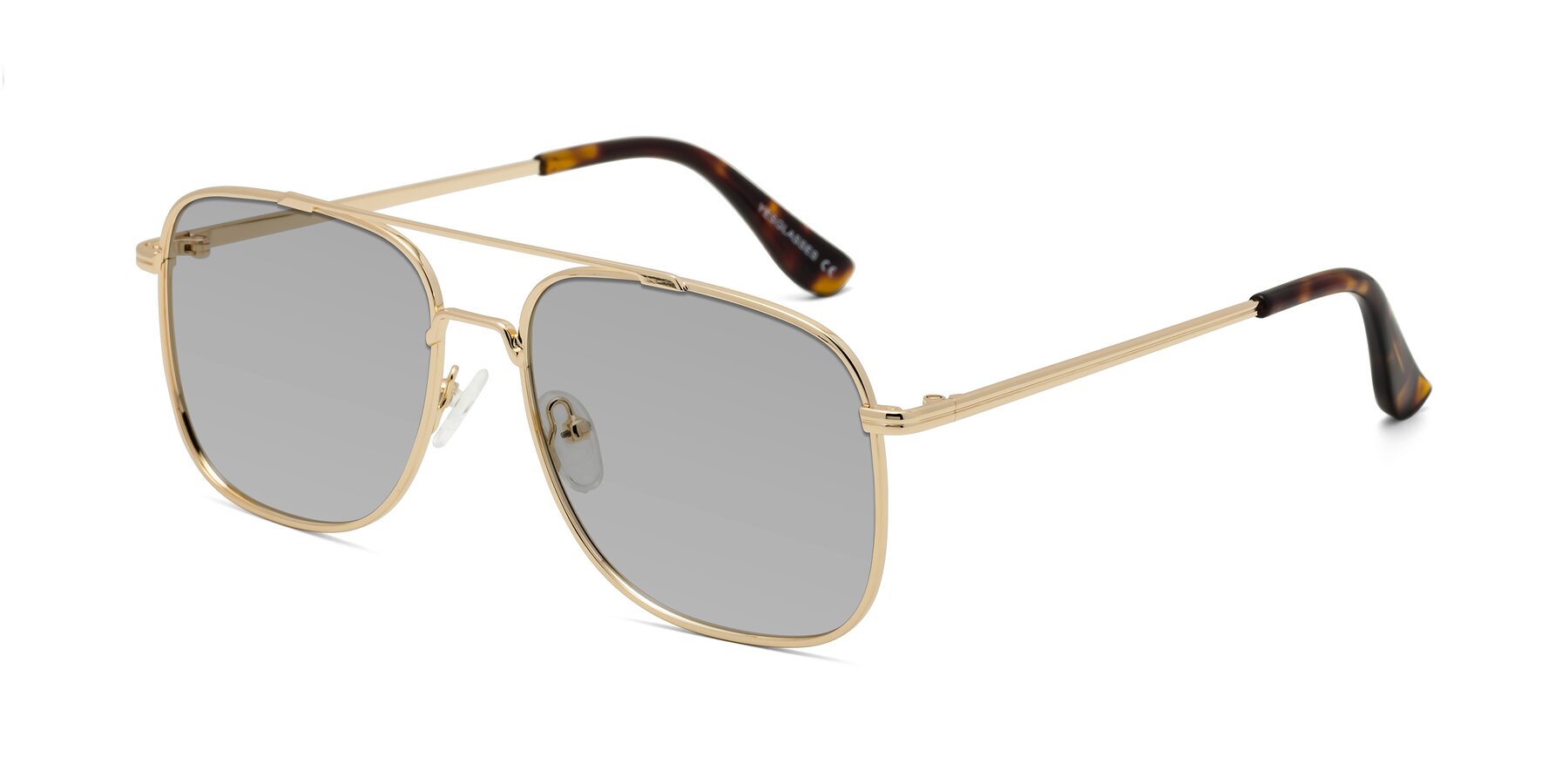 Angle of Merry in Gold with Light Gray Tinted Lenses