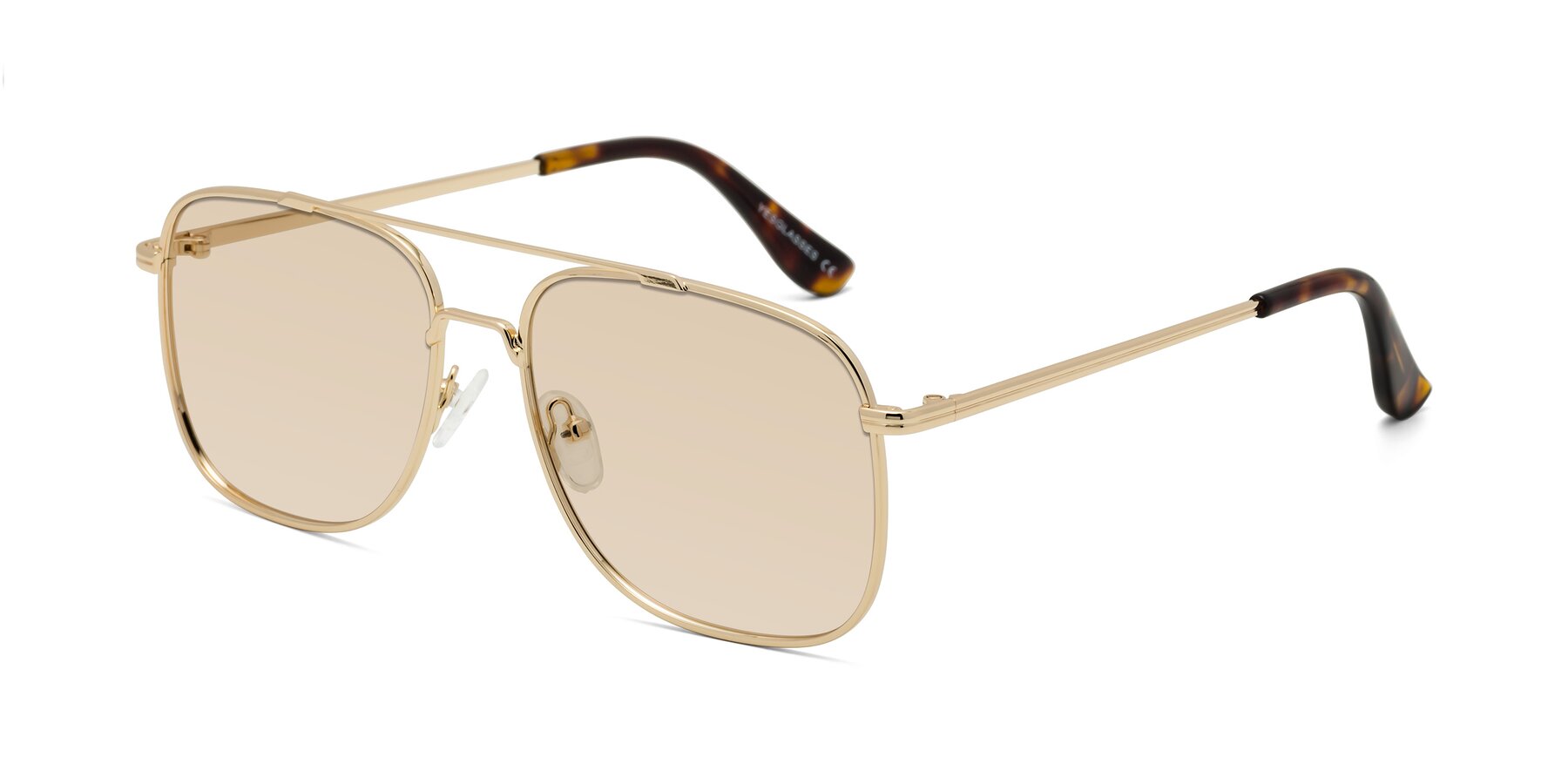 Angle of Merry in Gold with Light Brown Tinted Lenses