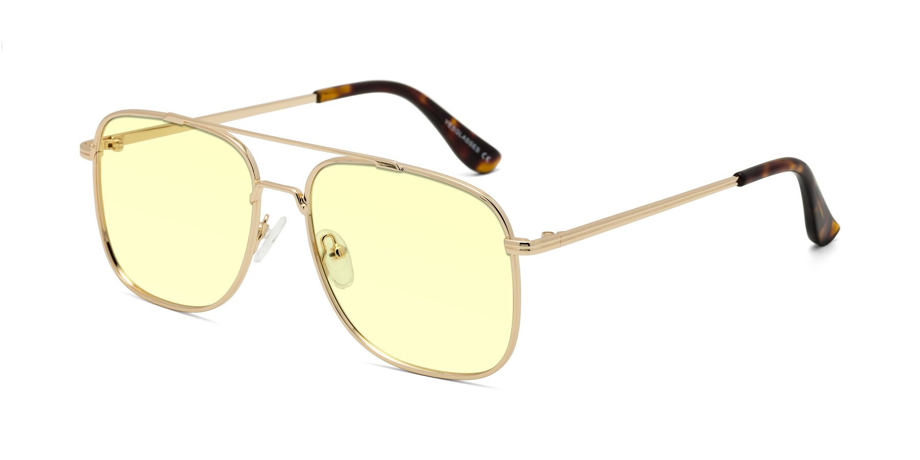 Angle of Merry in Gold with Light Yellow Tinted Lenses