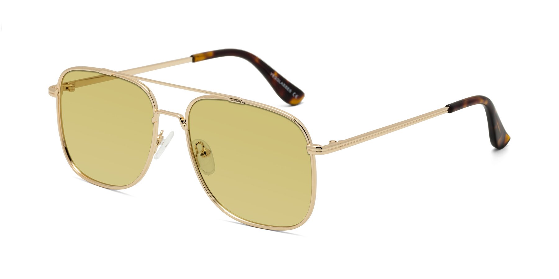 Angle of Merry in Gold with Medium Champagne Tinted Lenses